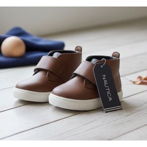 Nautica Chukka Boots NWT Toddler Tan Brown Leather Kids Style KA5312P Size 5